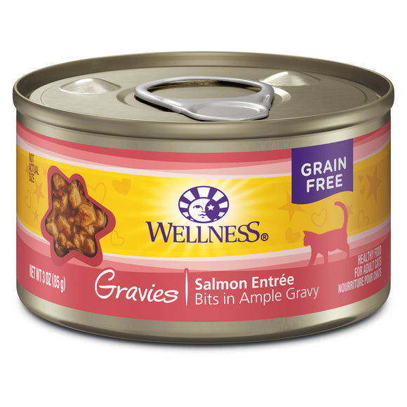 Wellness Complete Health Gravies Grain Free Canned Cat Food Salmon Entree 3ozs