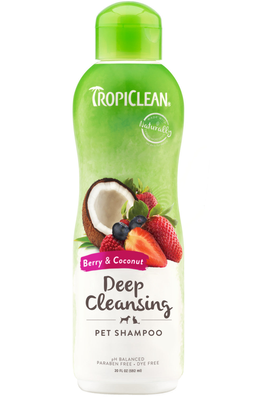 TropiClean Berry & Coconut Deep Cleansing Shampoo for Pets, 20oz