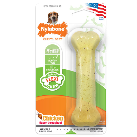Nylabone Moderate Chew Chicken Chew Toy Medium/Wolf