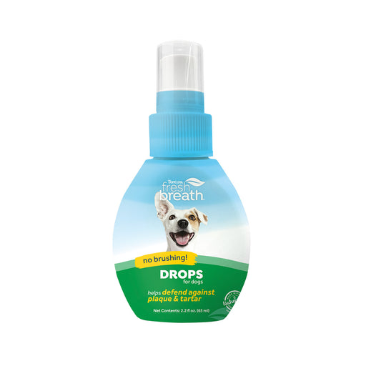 TropiClean Fresh Breath Oral Care Drops for Dogs, 2oz