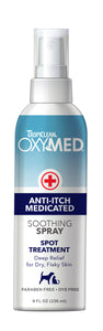 TropiClean OxyMed Medicated Anti itch Spray for Pets, 8oz