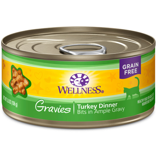 Wellness Complete Health Gravies Grain Free Canned Cat Food Turkey Dinner 5.5ozs