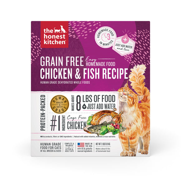 The Honest Kitchen Dehydrated Grain Free Chicken & Fish Cat Food 2lb
