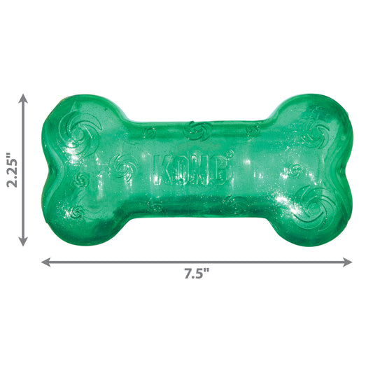 Kong Dog Toy Squeezz Crackle Bone Large Assorted