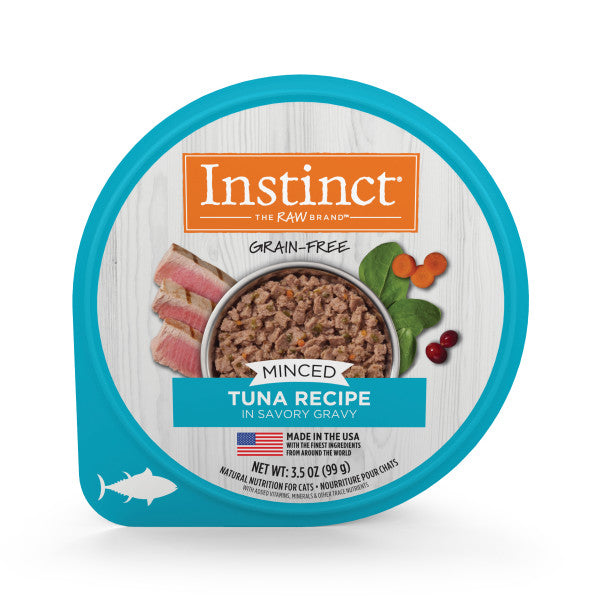 Instinct Grain-Free Minced Recipe with Real Tuna Wet Cat Food Cups 3.5oz Cup