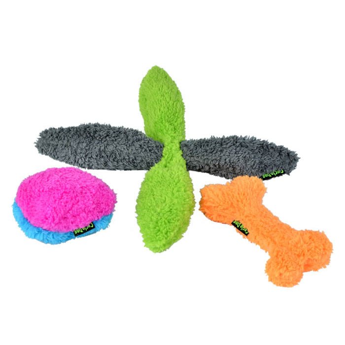 Cycle Dog Duraplush Puppy Multi-Pack Dog Toys, Assorted Colors Small