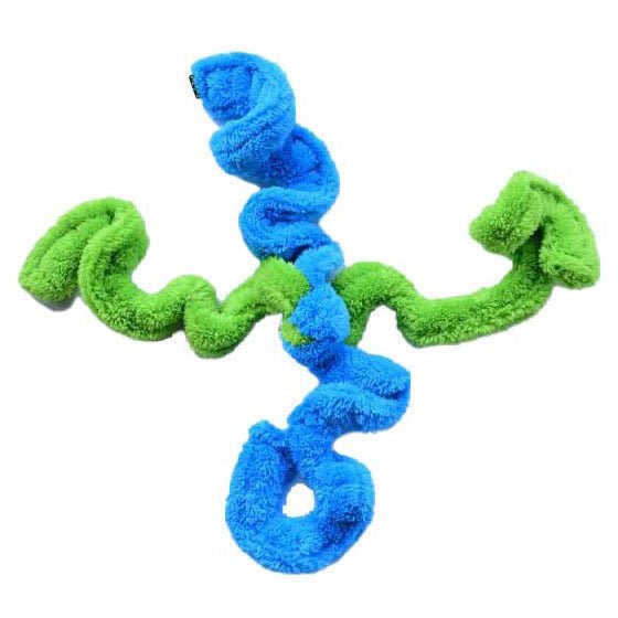 Cycle Dog Duraplush Springy Thing Dog Toy Medium Green Blue