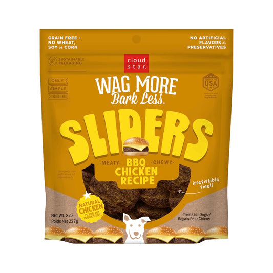 Cloud Star Wag More Bark Less Sliders Dog Treats, BBQ Chicken 8 oz. Bag