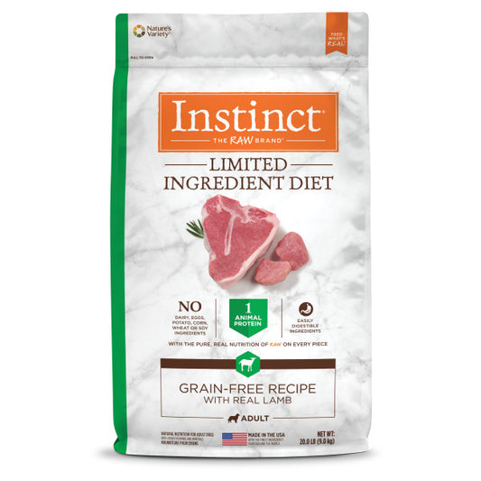 Instinct Limited Ingredient Diet Grain-Free Recipe with Real Lamb Dry Dog Food 20lb Bag