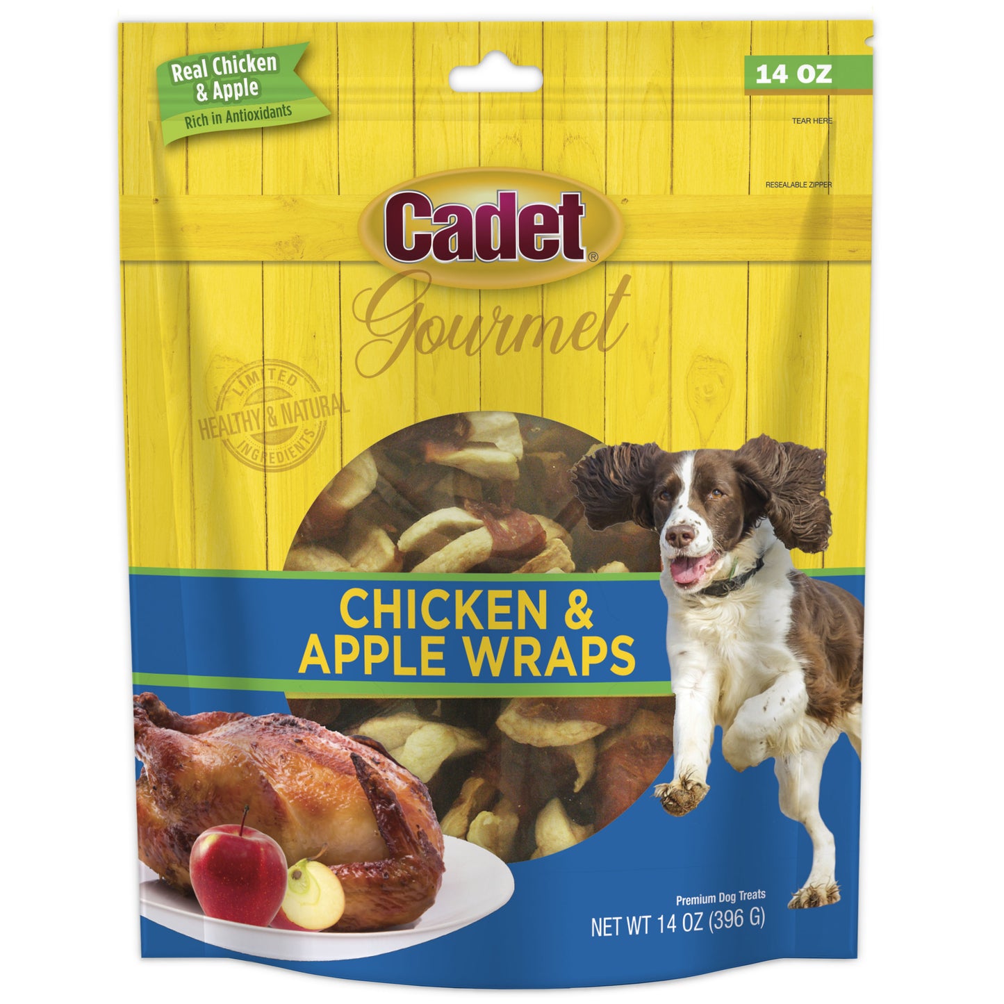 Cadet Gourmet Chicken & Apple Wrapped Dog Treats 14oz