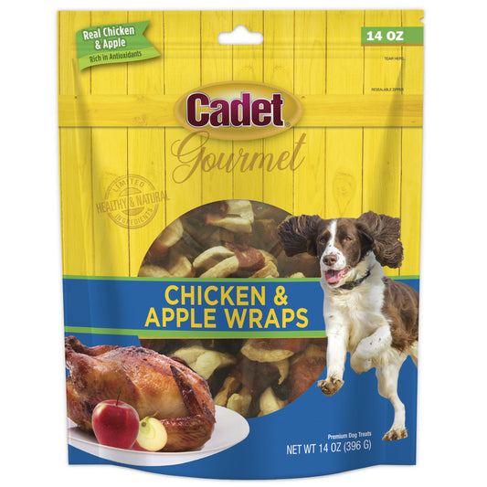 Cadet Gourmet Chicken & Apple Wrapped Dog Treats 14oz