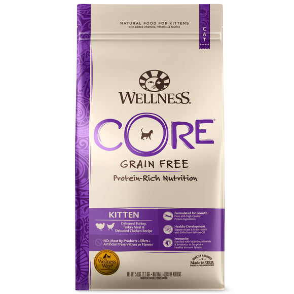 Wellness CORE Grain-Free Kitten Formula Dry Cat Food 5lb Bag