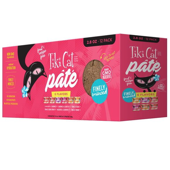 Tiki Cat Grill Pâté Wet Cat Food Variety Pack 2.8oz Cans (12 Count)