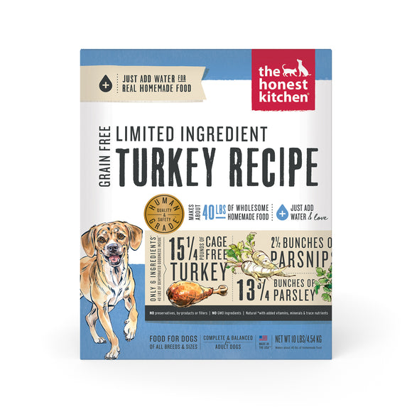 The Honest Kitchen Dehydrated Limited Ingredient Turkey Dog Food 10lb