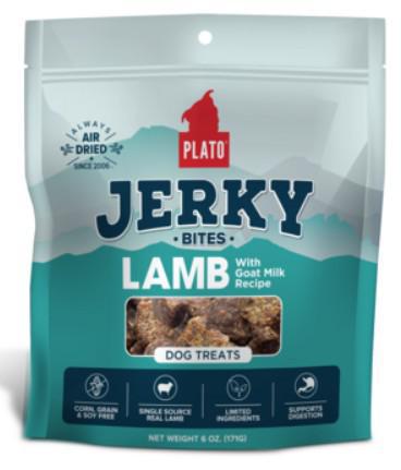 Plato Dog Treat Jerkey Bites 6 oz Lamb