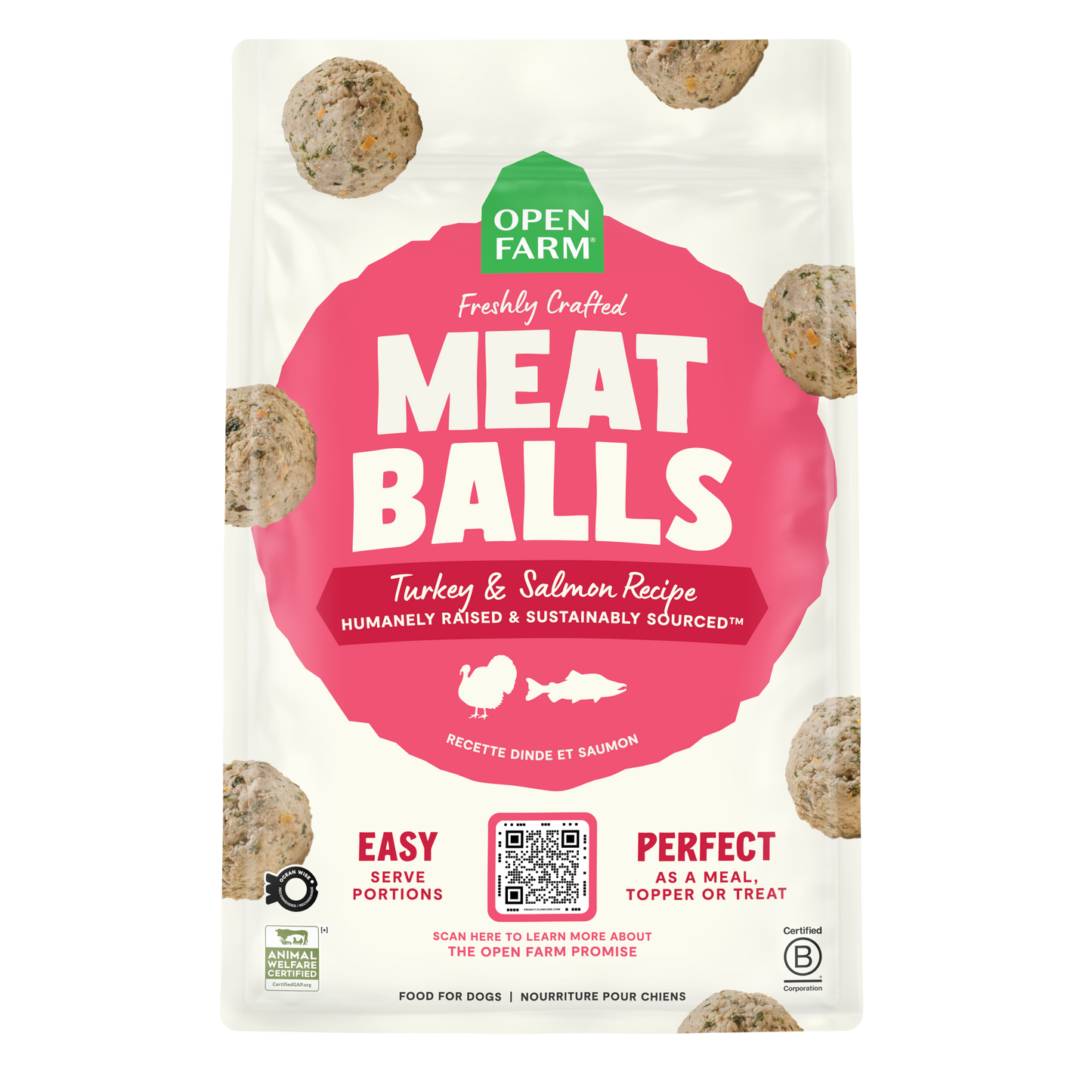 Open Farm Open Farm Freshly Crafted Meatballs - Turkey & Salmon Recipe 36oz Bag