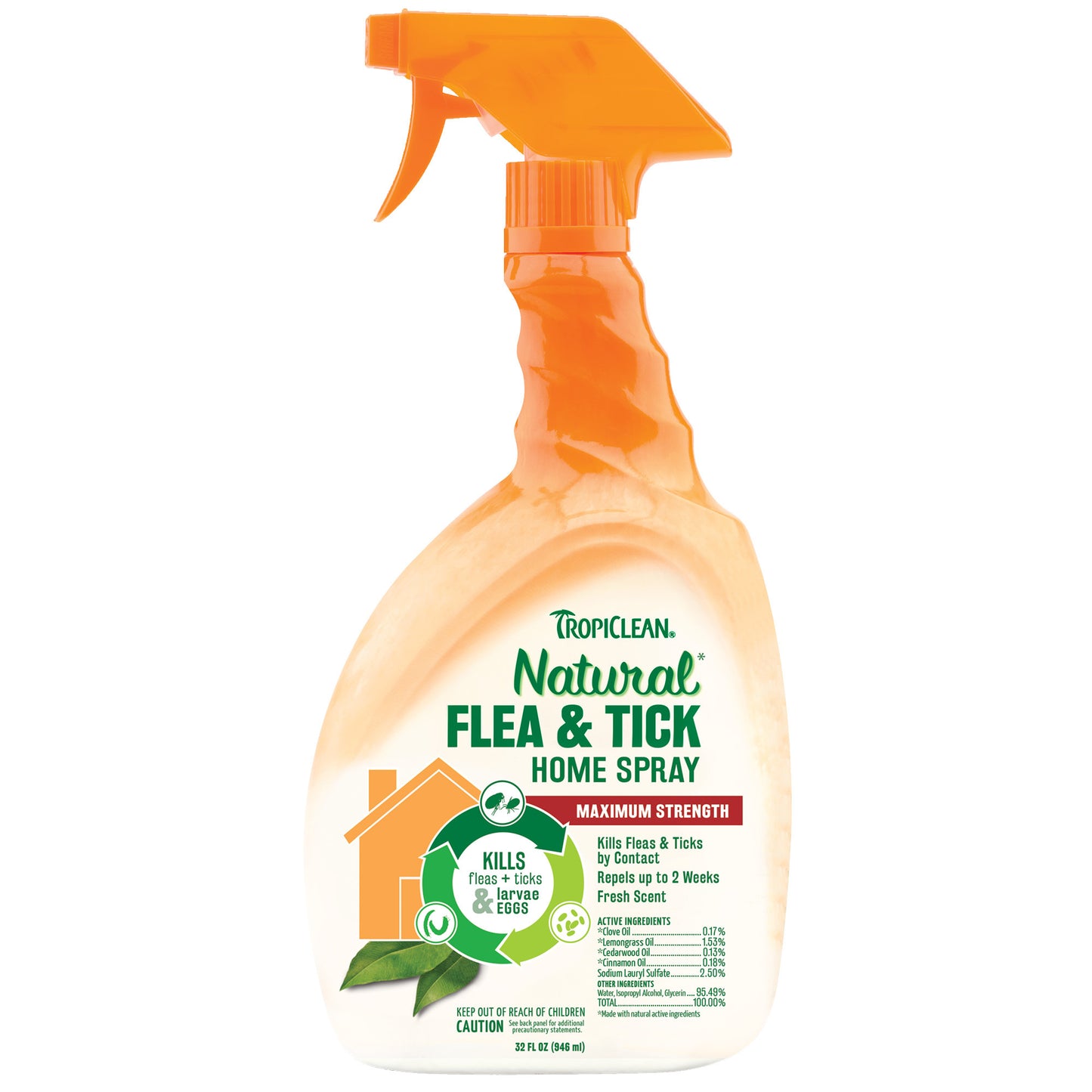TropiClean Natural* Flea & Tick Home Spray, 32oz