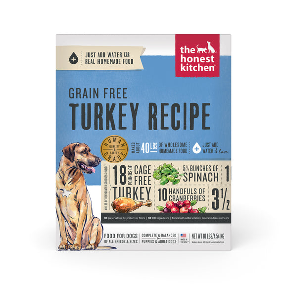 The Honest Kitchen Dehydrated Grain Free Turkey Dog Food 10lb