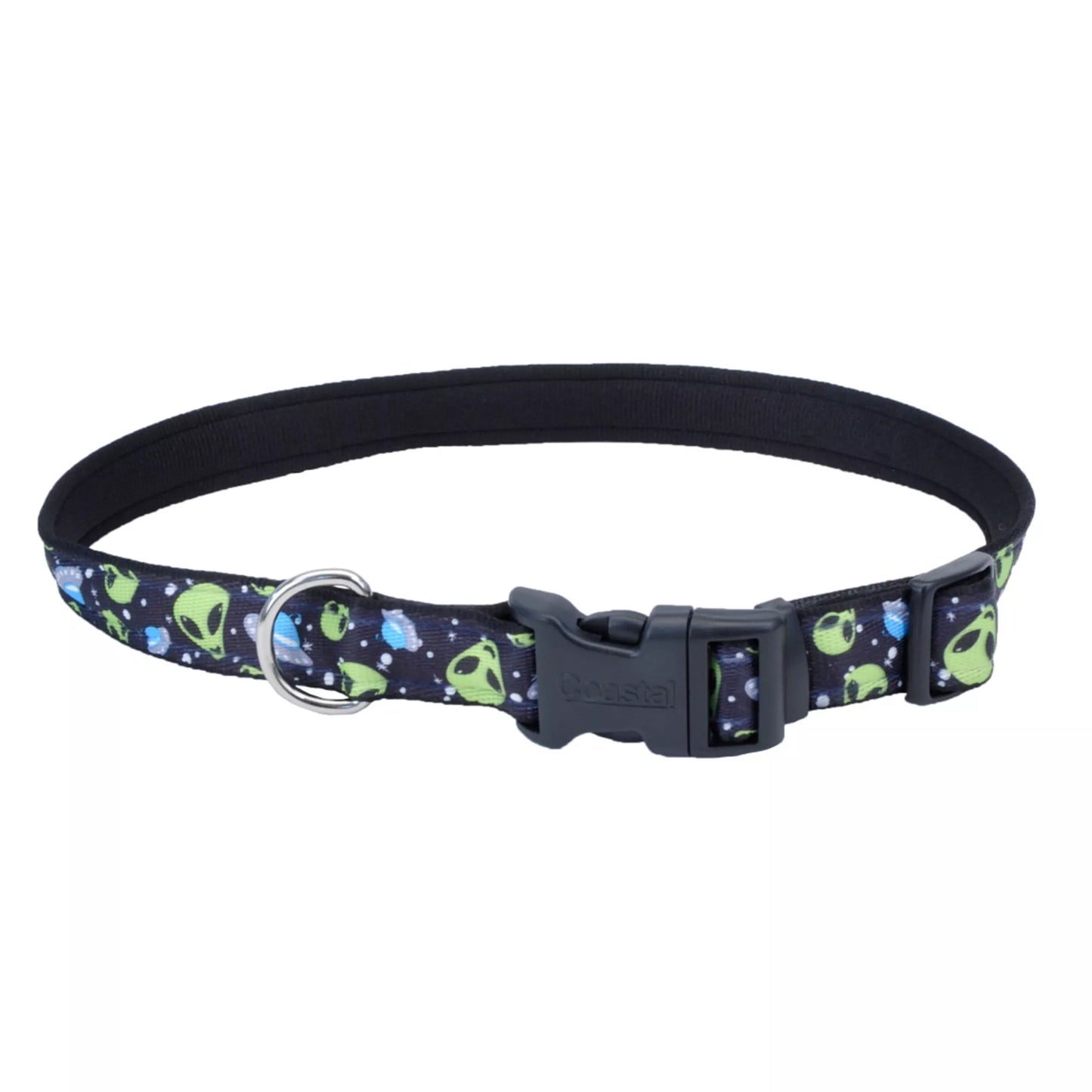Coastal Exclusive Styles 1in Wide 14-20in Dog Collar Aliens