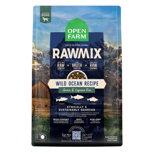 Open Farm Rawmix Wild Ocean Grain Free Kibble For Dogs 20lb Bag