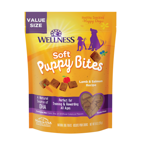 Wellness Soft Puppy Bites Lamb & Salmon Dog Treats 8-oz bag