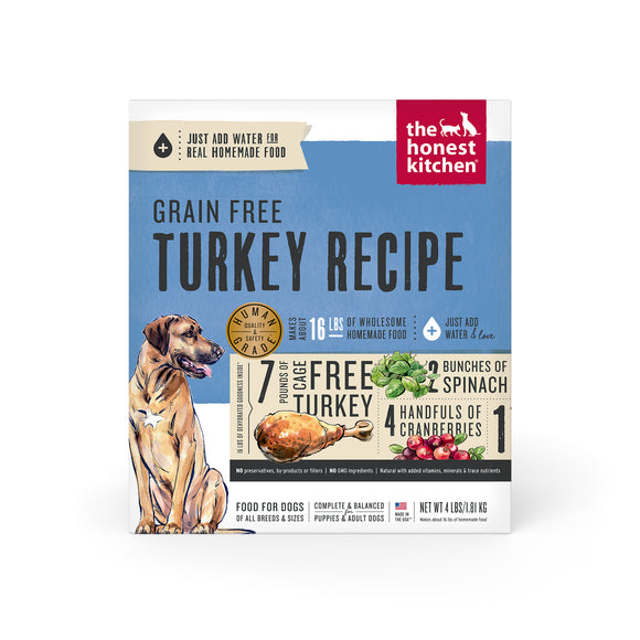 The Honest Kitchen Dehydrated Grain Free Turkey Dog Food 4lb