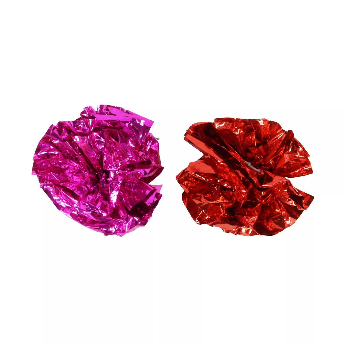 Coastal Turbo Krinkle Ball Cat Toy 2pk Red Pink