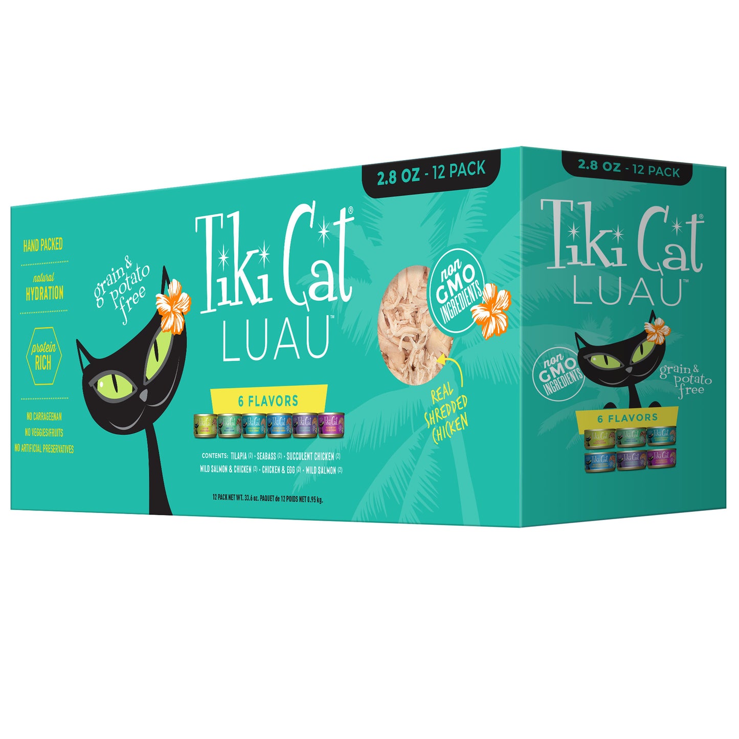 Tiki Cat Luau Wet Cat Food, Variety Pack, 2.8oz Cans 12pk