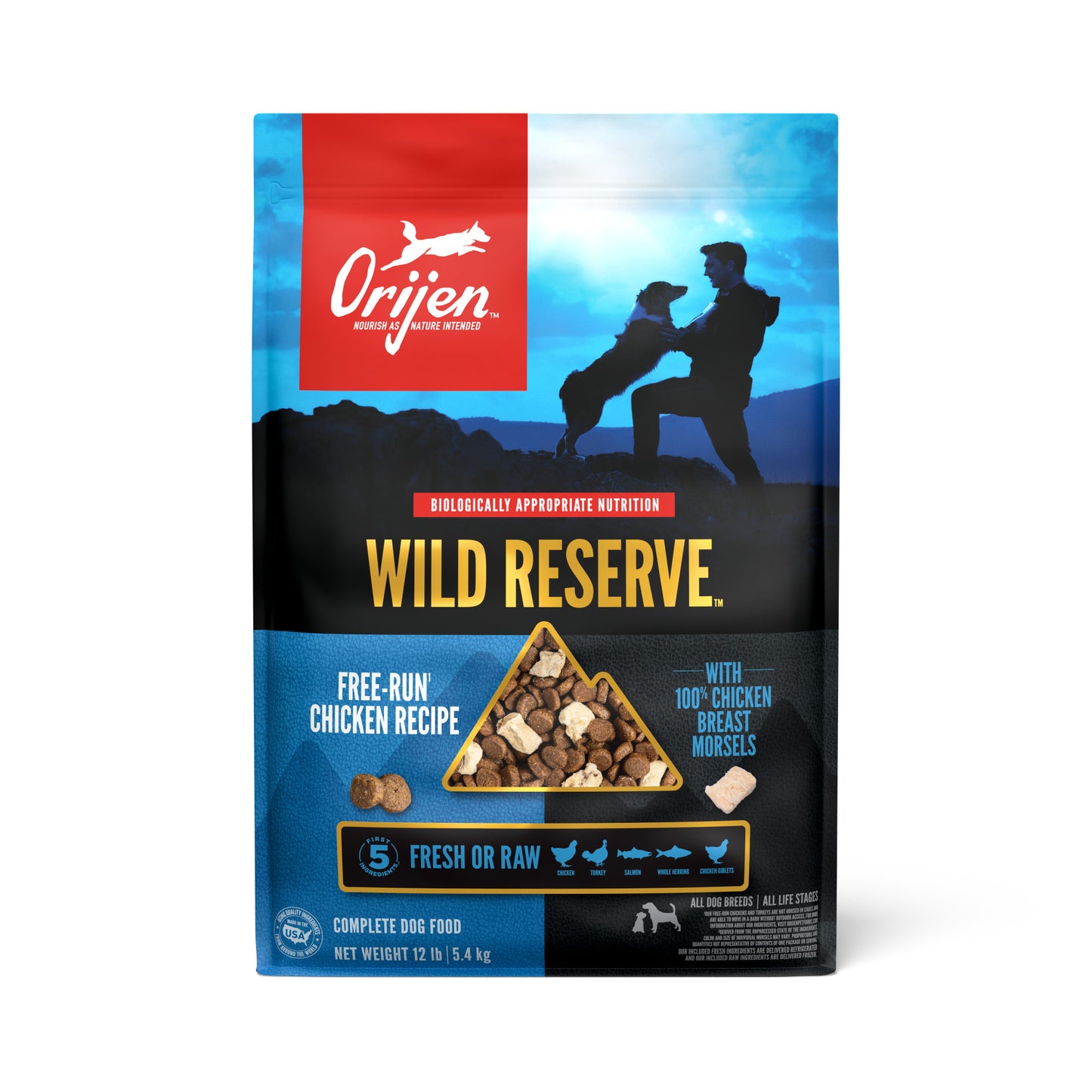 Orijen Dry Dog Food Wild Reserve Free-Run Chicken Recipe 12b