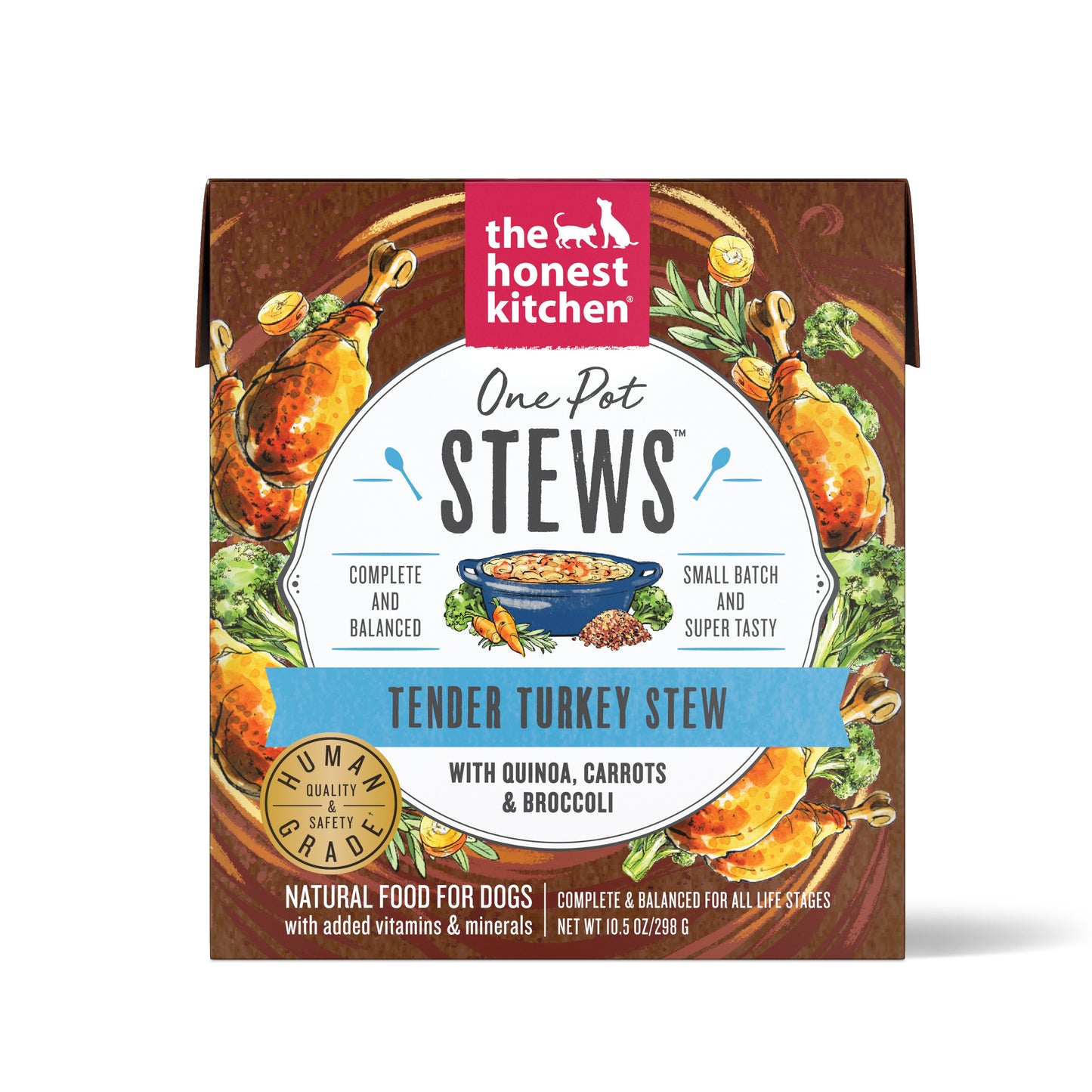The Honest Kitchen One Pot Stews: Tender Turkey Stew with Quinoa, Carrots & Broccoli Wet Dog Food 10.5oz