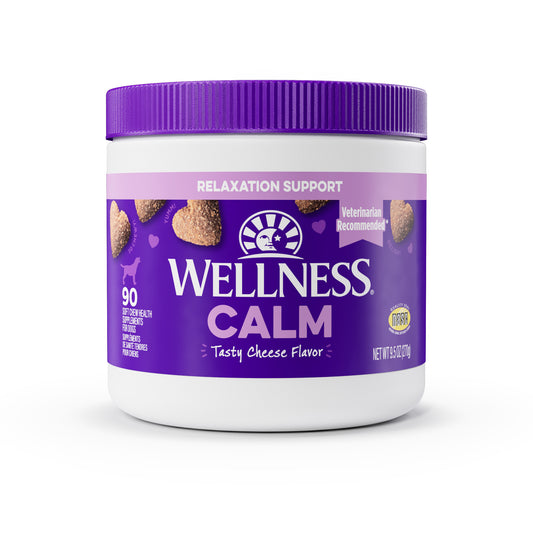 Wellness Tasty Cheese Flavored Soft Chews Calming Supplements for Dogs, 90ct