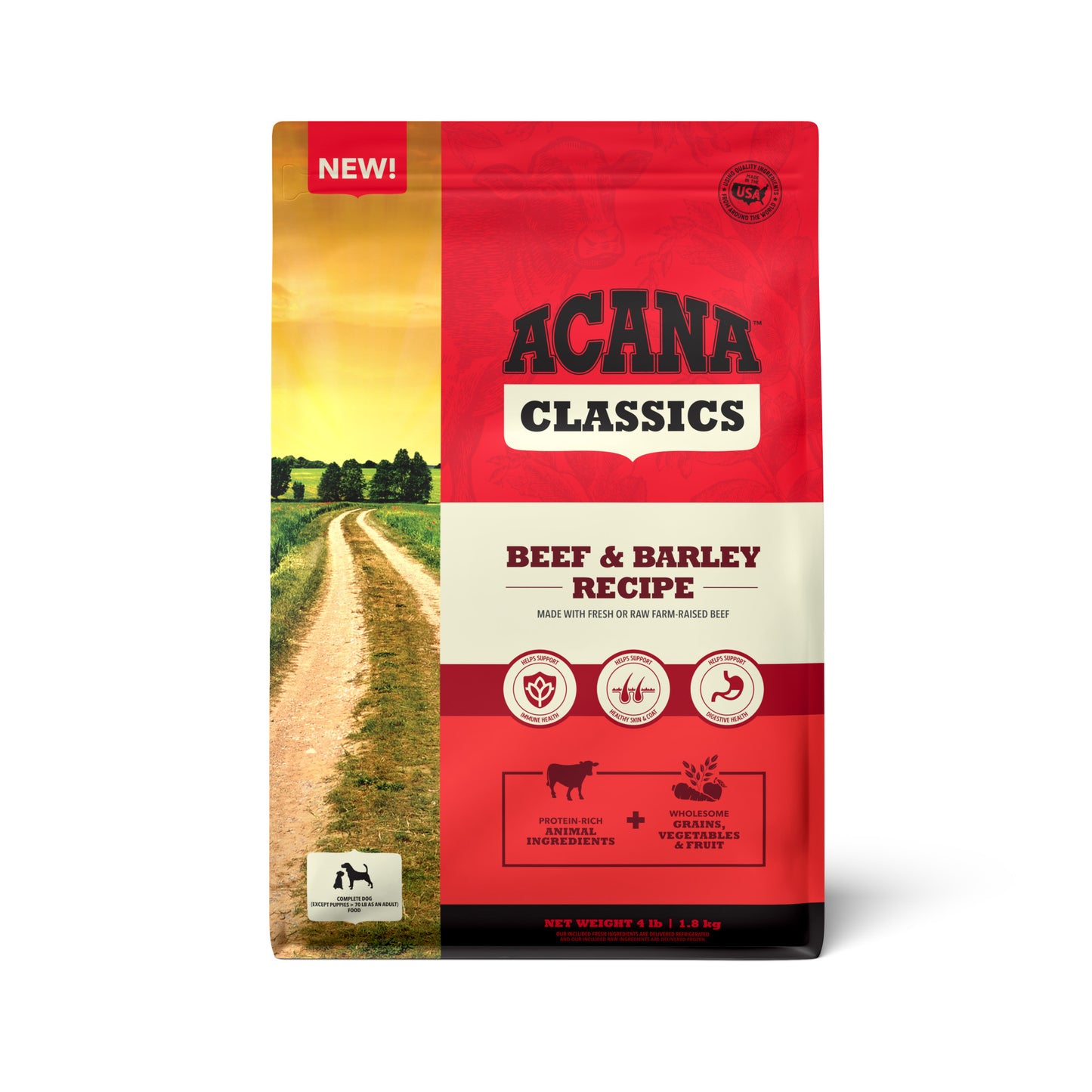 ACANA Classics Beef & Barley Recipe 4lb