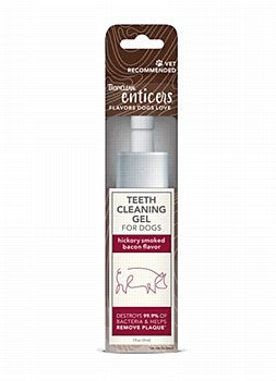 TropiClean Enticers Teeth Cleaning Gel for Dogs - Hickory Smoked Bacon Flavor, 2oz