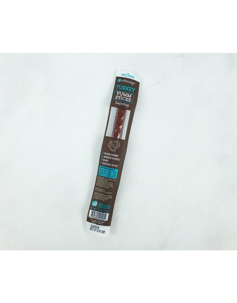 Etta Says Yumm Sticks Dog Treats Turkey single