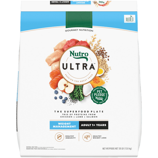 Nutro Ultra Dry Dog Food Adult Weight Management Formula 30lb bag
