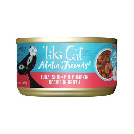 Tiki Cat Aloha Friends Wet Cat Food, Tuna, Shrimp & Pumpkin, 3 oz