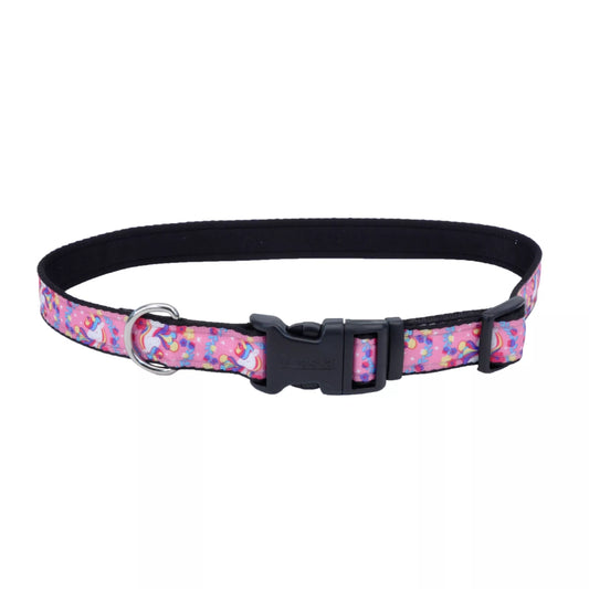 Coastal Exclusive Styles 1in Wide 14-20in Dog Collar Unicorns