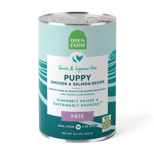 Open Farm Puppy Chicken & Salmon Recipe Pâté For Dogs 12.5oz Can