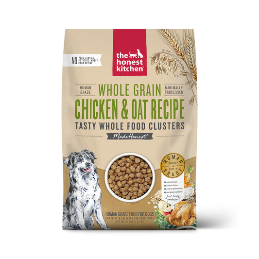 The Honest Kitchen Whole Food Clusters Whole Grain Chicken & Oat Dry Dog Food, 10 lb Bag