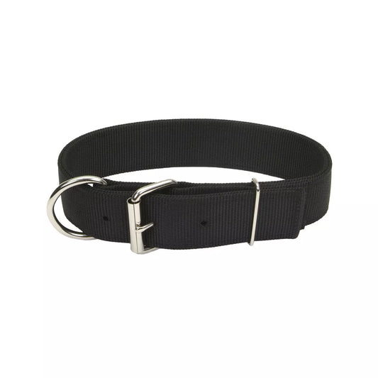 Coastal Macho Dog Double Ply 1 3/4in Wide 20in Dog Collar Black