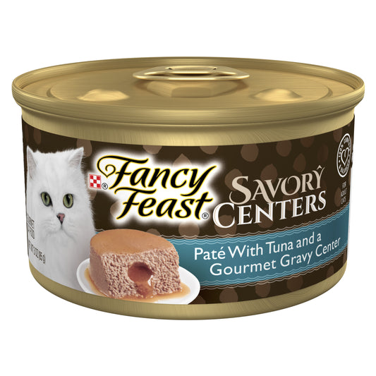 Fancy Feast Savory Centers Tuna Wet Cat Food Pate Gravy 3oz can