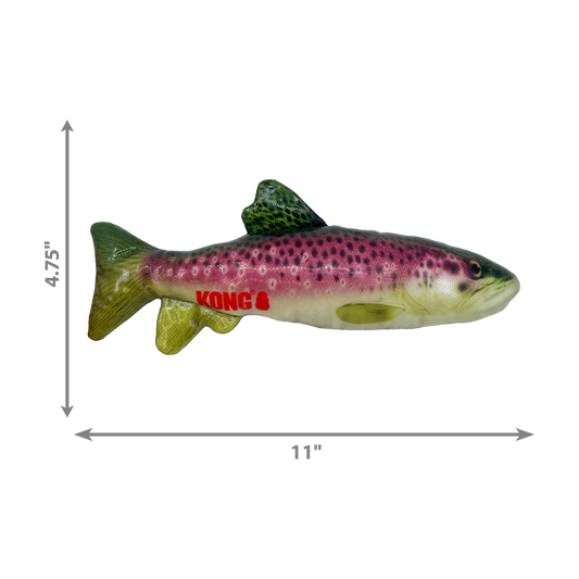 Kong Dog Toy Wild Shieldz Trout Medium