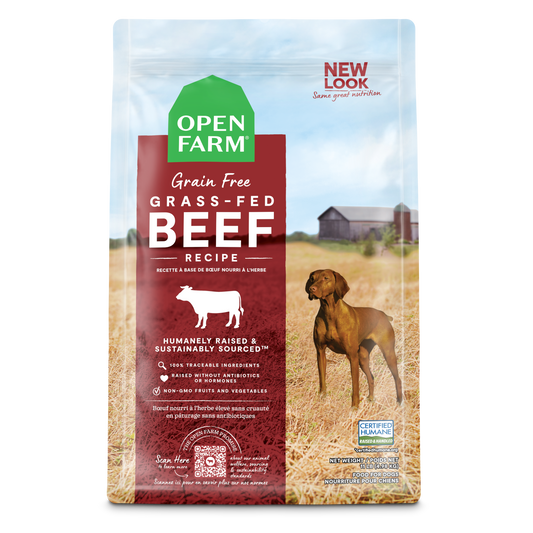 Open Farm Grass-Fed Beef Grain Free Kibble For Dogs 22lb Bag