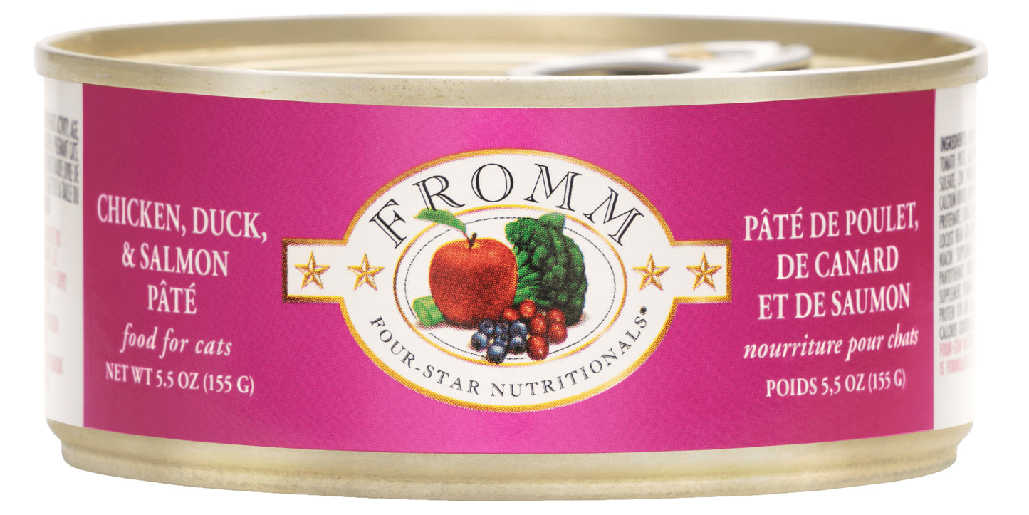 Fromm Four-Star Nutritionals® Chicken, Duck, & Salmon Pâté Food for Cats 5.5 oz