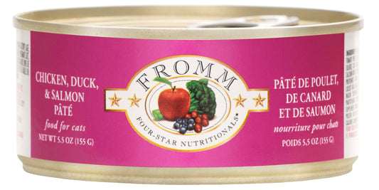 Fromm Four-Star Nutritionals® Chicken, Duck, & Salmon Pâté Food for Cats 5.5 oz
