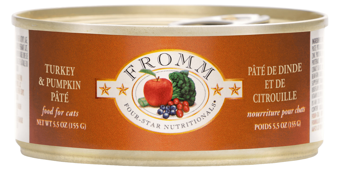 Fromm Four-Star Nutritionals Turkey & Pumpkin Pâté Food for Cats 5.5 oz