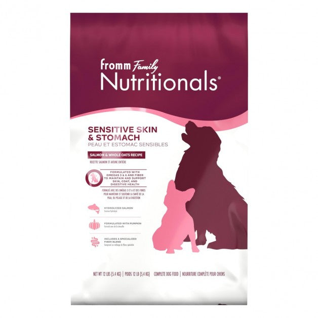 Fromm Nutritionals Dry Dog Food Sensitive Stomach Salmon and Oatmeal 12lb