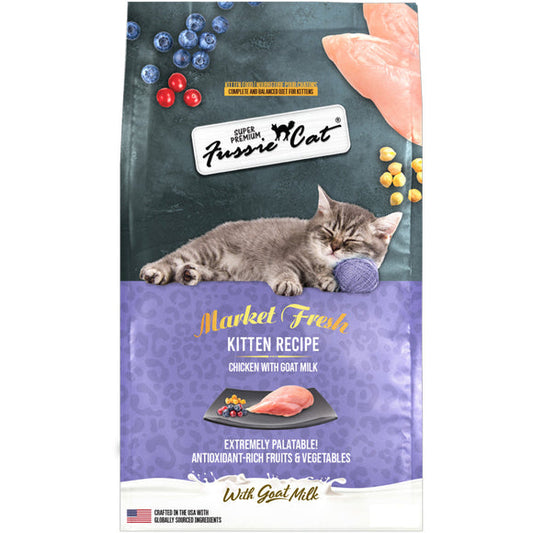 Fussie Cat Market Fresh Kitten Fresh Recipe Chicken with Goat Milk Dry Cat Food 3.5lb