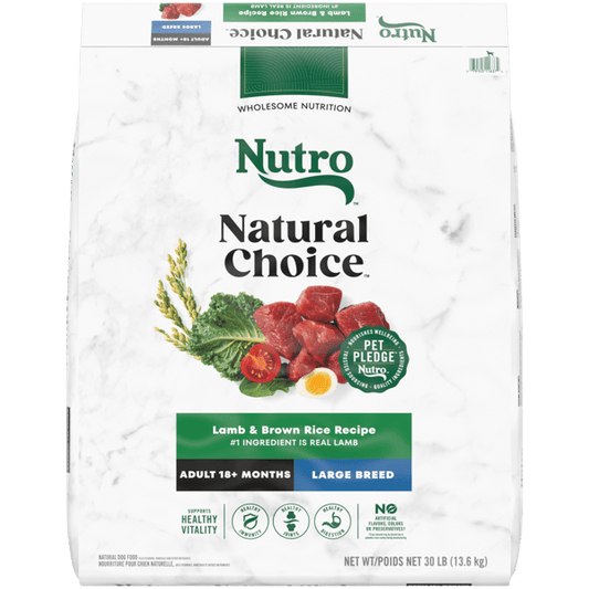 Nutro Natural Choice Dry Dog Food Large Breed Adult Lamb & Brown Rice Recipe 30lb bag
