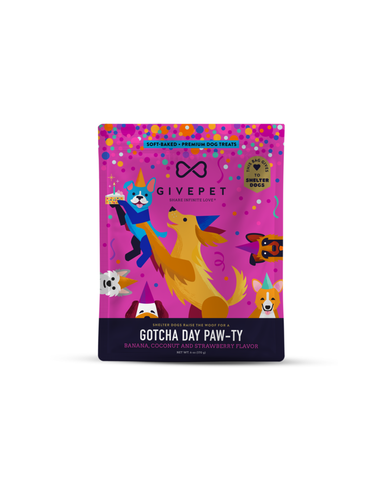GivePet Soft & Chewy Dog Treats Gotcha Day Paw-Ty 6oz